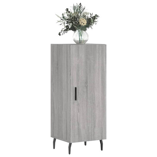 The Living Store Dressoir - Modern - Bijzetkast - 34.5 x 34 x 90 cm - Grijs Sonoma Eiken - Hoge kwaliteit