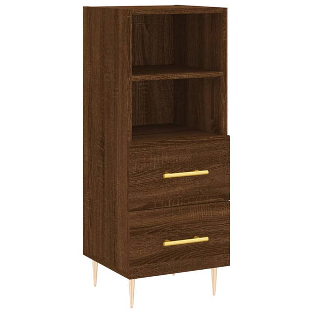 The Living Store Dressoir - Moderne - Kast - 34.5 x 34 x 90 cm - Bruineiken