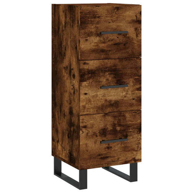 The Living Store Dressoir - Modern - Bijzetkast - 34.5x34x90cm - Gerookt eiken