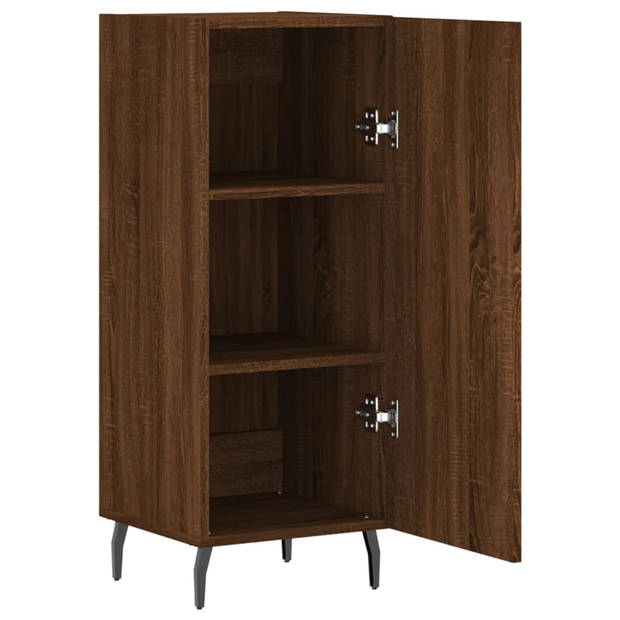 The Living Store Dressoir - Bruineiken - 34.5 x 34 x 90 cm - Duurzaam bewerkt hout en metaal