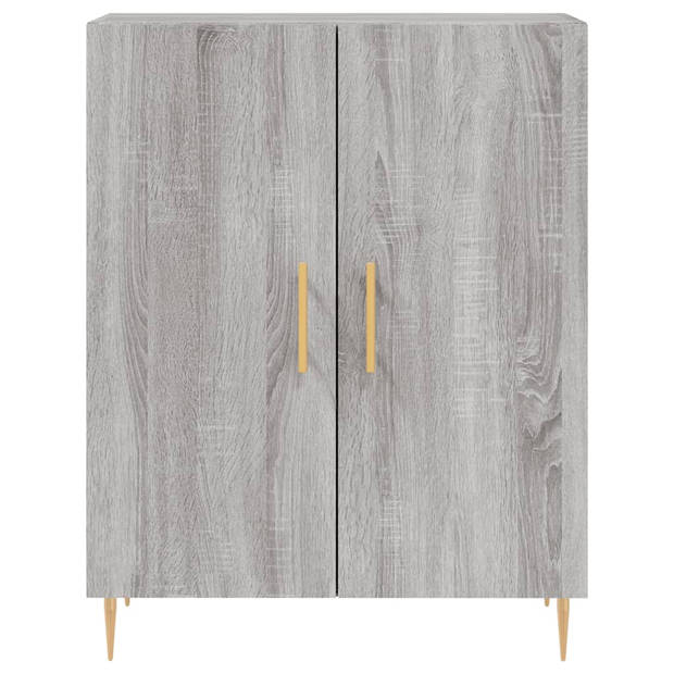 vidaXL Dressoir 69,5x34x90 cm bewerkt hout grijs sonoma eikenkleurig