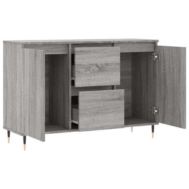 vidaXL Dressoir 104x35x70 cm bewerkt hout grijs sonoma eikenkleurig