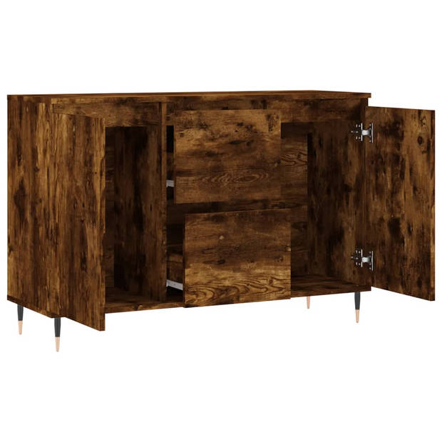 The Living Store Dressoir Meubelen - 104 x 35 x 70 cm - Gerookt Eiken