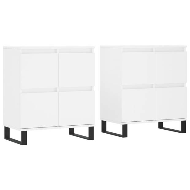 The Living Store Klassieke Dressoir - Wit - 120 x 35 x 70 cm (B x D x H)