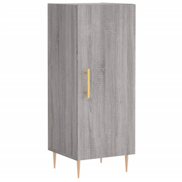 The Living Store Dressoir - Grijs Sonoma Eiken - 90x34x34.5 cm - Stabiel - Duurzaam