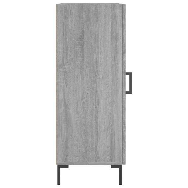 vidaXL Dressoir 34,5x34x90 cm bewerkt hout grijs sonoma eikenkleurig