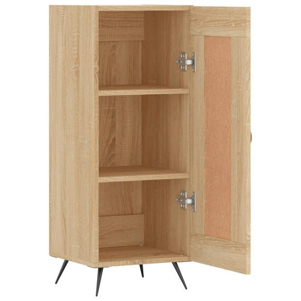 The Living Store-Dressoir-34-5x34x90-cm-bewerkt-hout-sonoma-eiken - Keukenkast