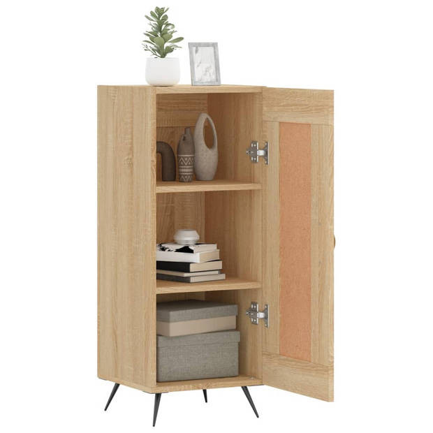 The Living Store-Dressoir-34-5x34x90-cm-bewerkt-hout-sonoma-eiken - Keukenkast