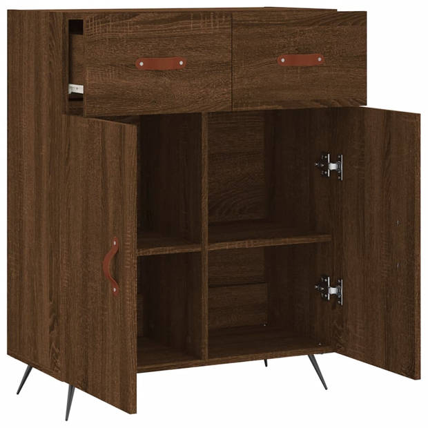 The Living Store Dressoir - - Meubel - 69.5 x 34 x 90 cm - Bruineiken