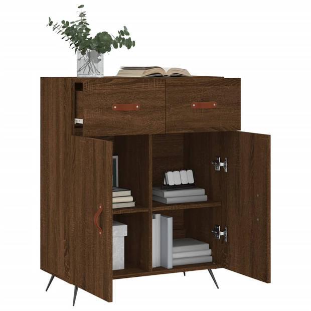 The Living Store Dressoir - - Meubel - 69.5 x 34 x 90 cm - Bruineiken