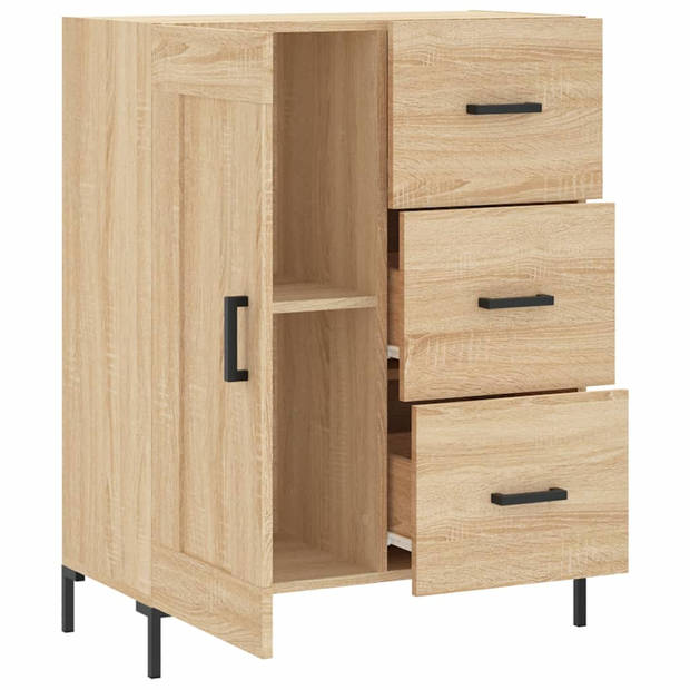 vidaXL Dressoir 69,5x34x90 cm bewerkt hout sonoma eikenkleurig