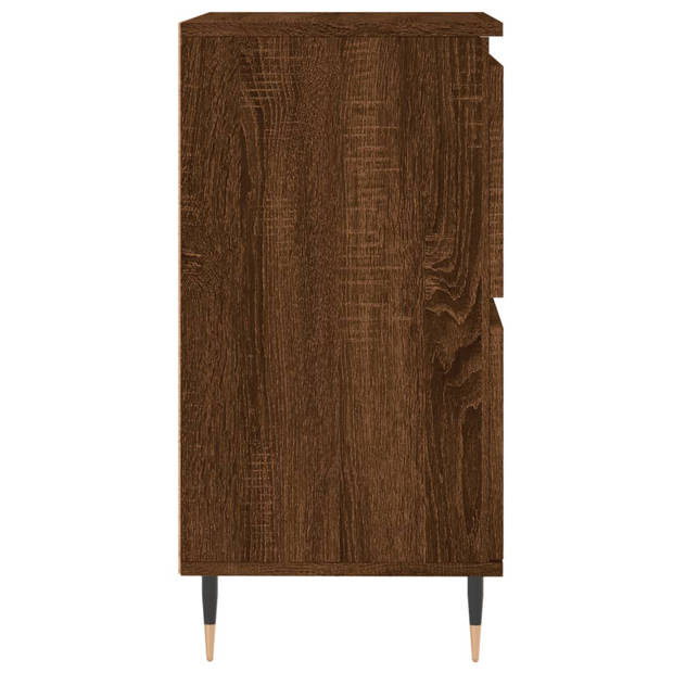 The Living Store Dressoir Houston - Buffetkast - 60 x 35 x 70 cm - Bruineiken - Bewerkt hout en ijzer