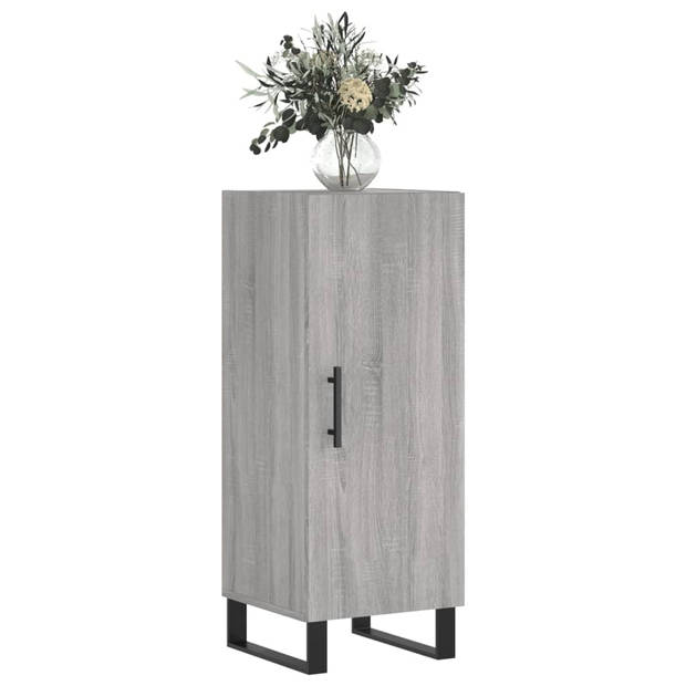 The Living Store Dressoir Bijzetkast - 34.5 x 34 x 90 cm - Grijs Sonoma Eiken