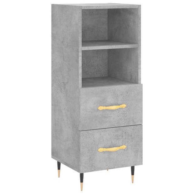 The Living Store Dressoir Betongrijs - Moderne - Kast - 34.5 x 34 x 90 cm - Ken- Duurzaam en opbergruimte