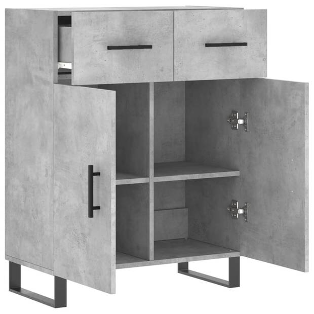 The Living Store Dressoir - Betongrijs - 69.5 x 34 x 90 cm (L x B x H)