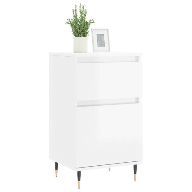 The Living Store Dressoir - Trendy - Buffetkast - 40x35x70cm - Hoogglans wit