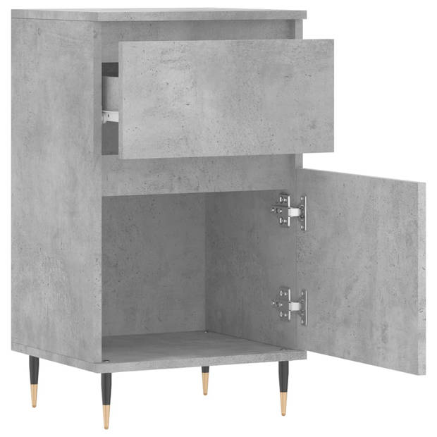 The Living Store Dressoir Betongrijs - 40 x 35 x 70 cm - Duurzaam materiaal en ijzeren poten