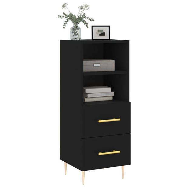 The Living Store Dressoir - Meubelen - 34.5 x 34 x 90 cm - zwart