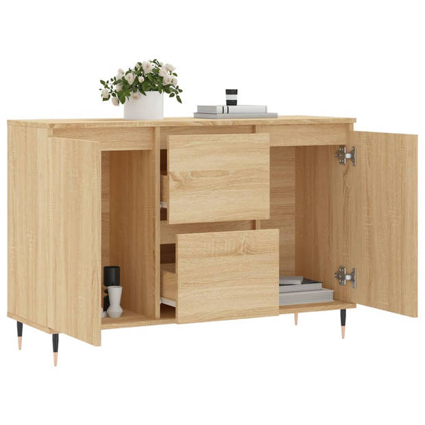 vidaXL Dressoir 104x35x70 cm bewerkt hout sonoma eikenkleurig