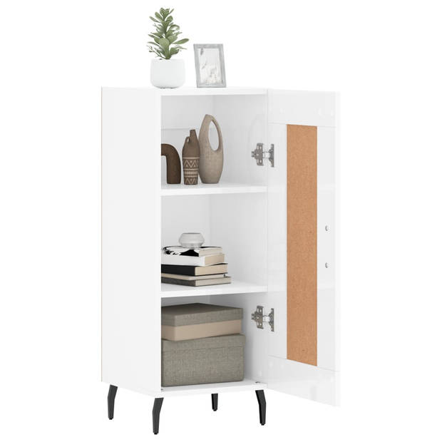 The Living Store Dressoir - Meubelen - 34.5 x 34 x 90 cm - Hoogglans wit