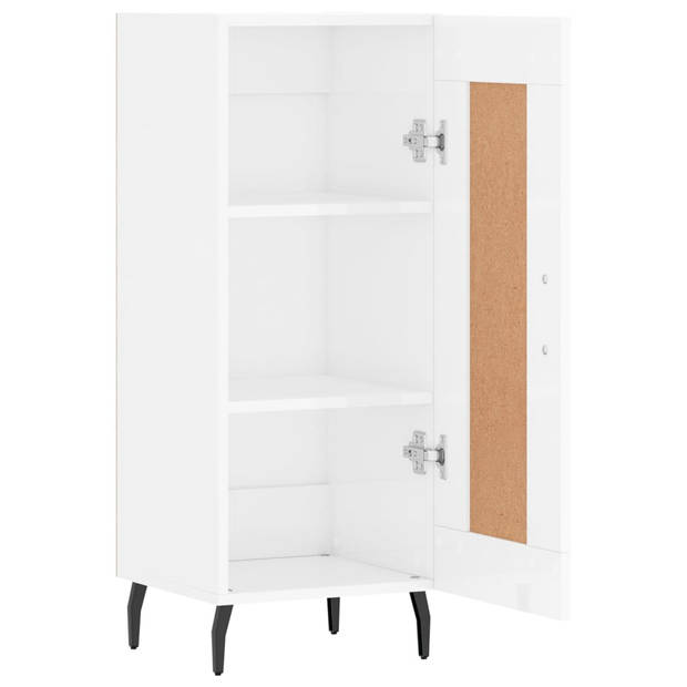 The Living Store Dressoir - Meubelen - 34.5 x 34 x 90 cm - Hoogglans wit