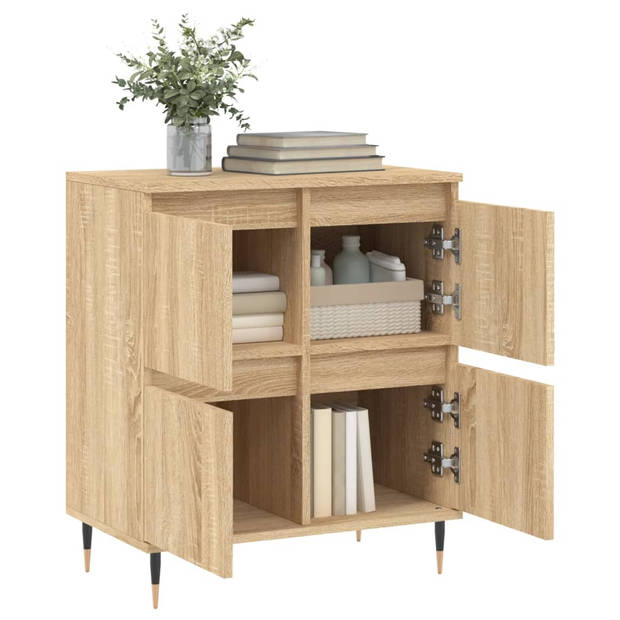 The Living Store Dressoir Basic - Opbergkast - 60x35x70 cm - Sonoma eiken