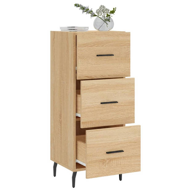 vidaXL Dressoir 34,5x34x90 cm bewerkt hout sonoma eiken