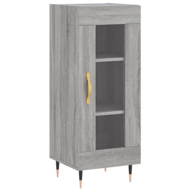 The Living Store Dressoir - Kast - 34.5 x 34 x 90 cm - Grijs Sonoma Eiken