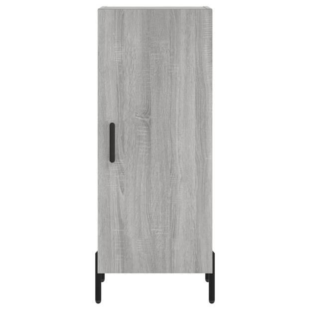 vidaXL Dressoir 34,5x34x90 cm bewerkt hout grijs sonoma eikenkleurig