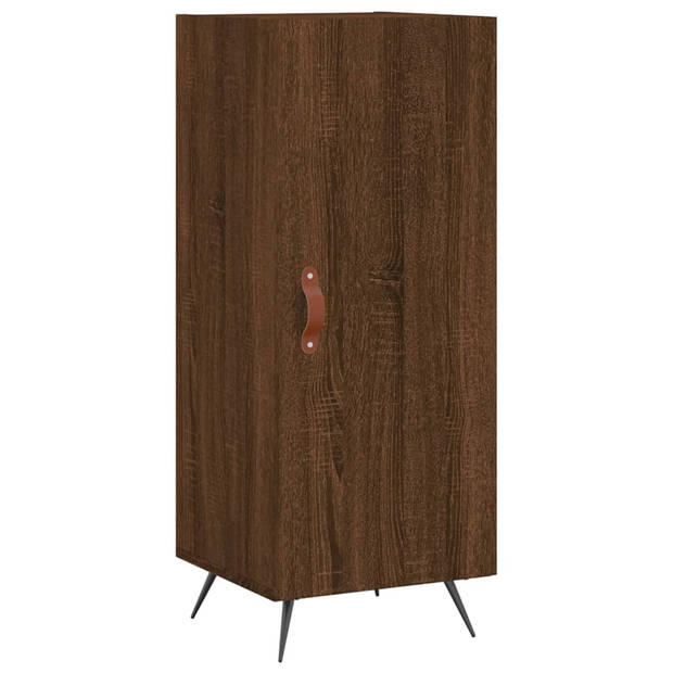 vidaXL Hoge kast 34,5x34x180 cm bewerkt hout bruin eikenkleur