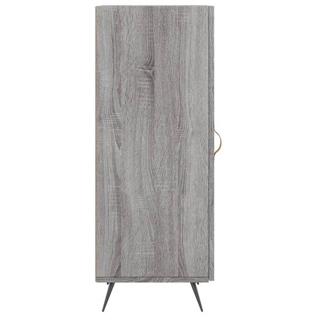 vidaXL Dressoir 34,5x34x90 cm bewerkt hout grijs sonoma eikenkleurig