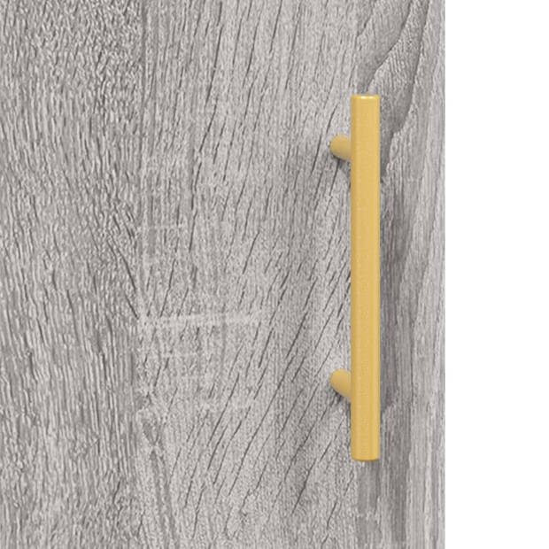 vidaXL Hoge kast 69,5x34x180 cm bewerkt hout grijs sonoma eikenkleurig