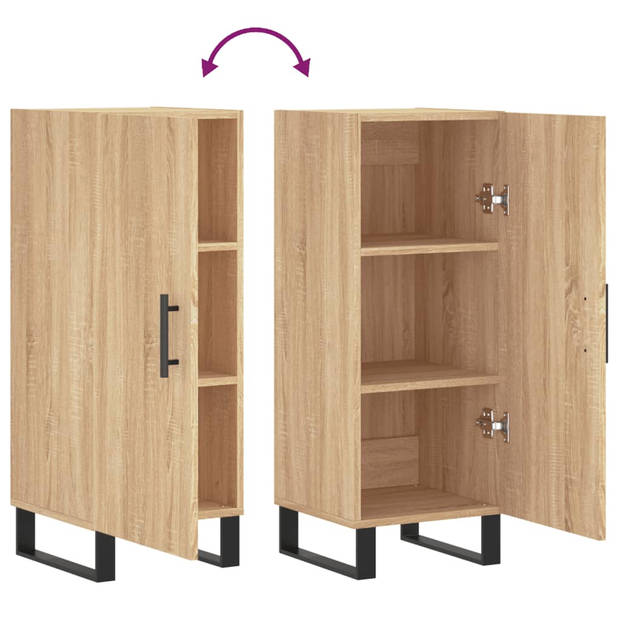 The Living Store Dressoir Bijzetkast - 34.5 x 34 x 90 cm - Sonoma eiken