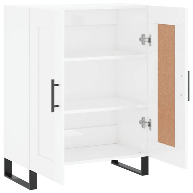 The Living Store Dressoir Classic - Hoogglans wit - 69.5 x 34 x 90 cm - Duurzaam materiaal