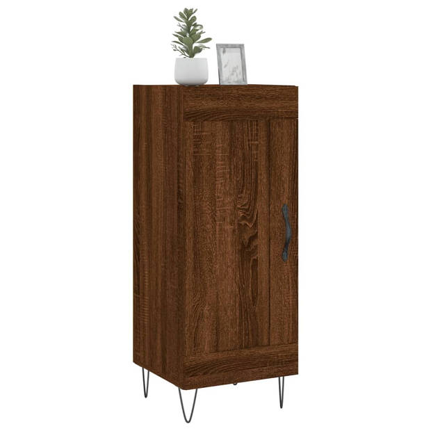 The Living Store Dressoir - Trendy - Kast - Afmeting- 34.5 x 34 x 90 cm - Ken- Bruineiken