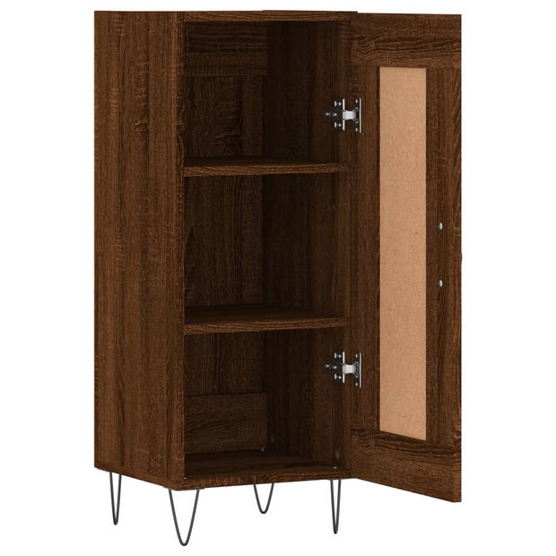 The Living Store Dressoir - Trendy - Kast - Afmeting- 34.5 x 34 x 90 cm - Ken- Bruineiken