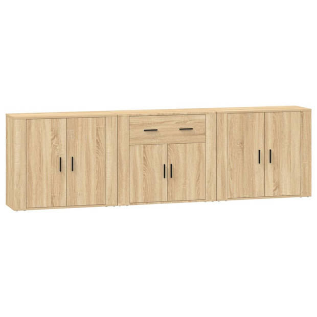 The Living Store Dressoirs - Dressoir - 80 x 33 x 70 cm - Sonoma Eiken