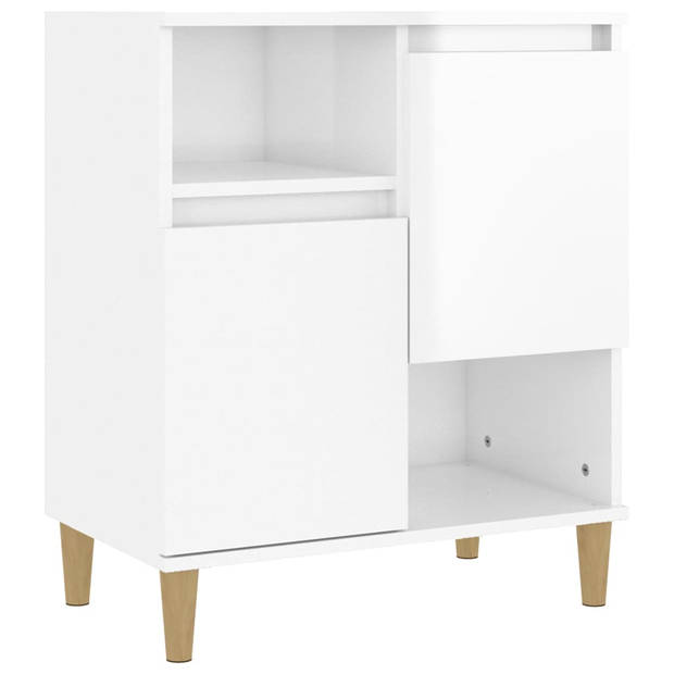 The Living Store Dressoir - Trendy - Meubel - 60 x 35 x 70 cm - Hoogglans wit