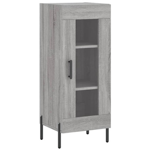 vidaXL Hoge kast 34,5x34x180 cm bewerkt hout grijs sonoma eikenkleurig