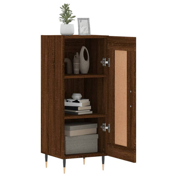 The Living Store Dressoir - Trendy - Kast - 34.5 x 34 x 90 cm - Bruineiken