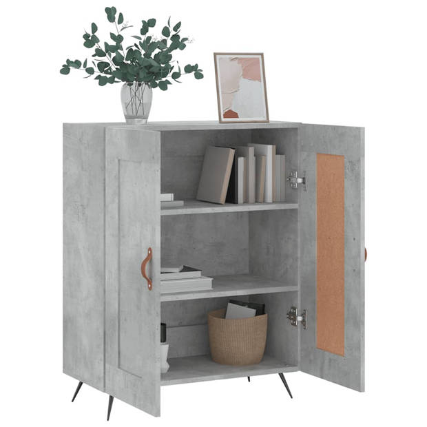 The Living Store Dressoir Betongrijs - 69.5 x 34 x 90 cm - Duurzaam bewerkt hout