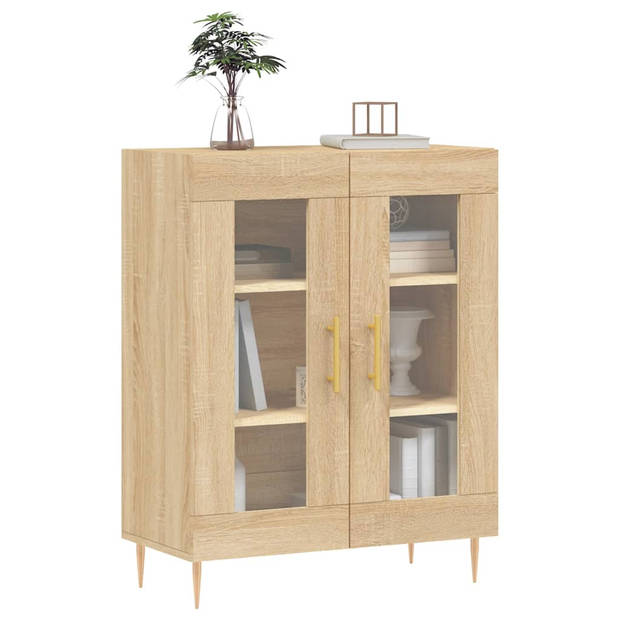 vidaXL Dressoir 69,5x34x90 cm bewerkt hout sonoma eikenkleurig