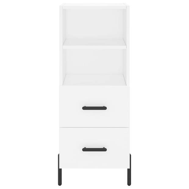 The Living Store Dressoir - Modern - Meubelen - Afmeting- 34.5 x 34 x 90 cm - Kleur- Wit