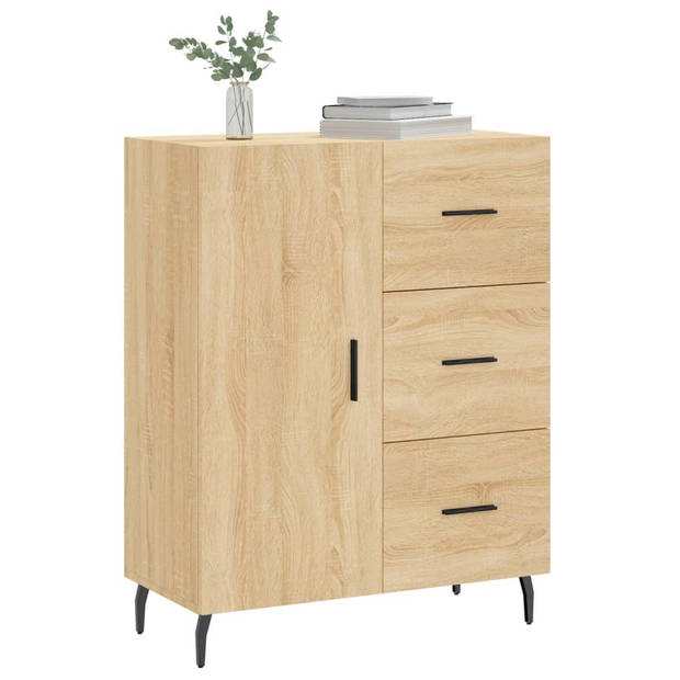 vidaXL Dressoir 69,5x34x90 cm bewerkt hout sonoma eikenkleurig