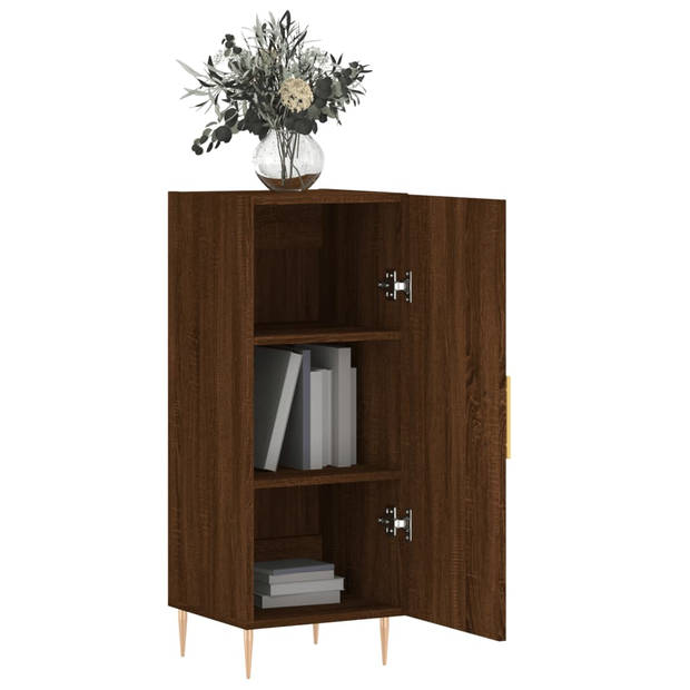 The Living Store Dressoir Modern Bijzetkast - 34.5 x 34 x 90 cm - Bruineiken