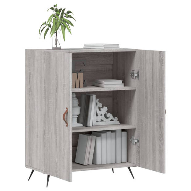 The Living Store Dressoir Seriënna - Kast - 69.5 x 34 x 90 cm - Grijs Sonoma Eiken