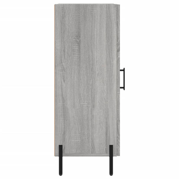 vidaXL Dressoir 34,5x34x90 cm bewerkt hout grijs sonoma eikenkleurig