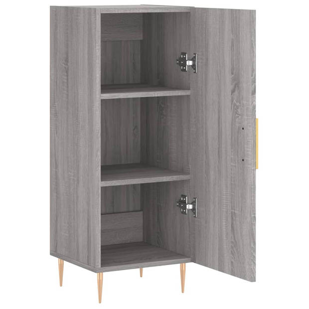 The Living Store Dressoir - Grijs Sonoma Eiken - 90x34x34.5 cm - Stabiel - Duurzaam