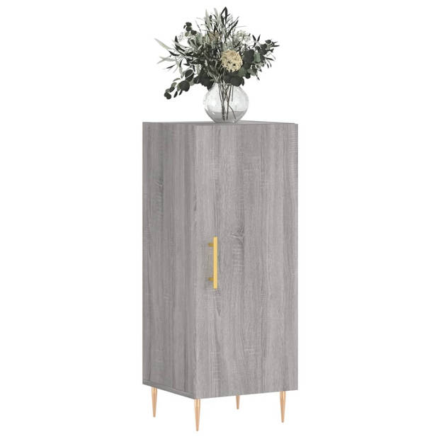 The Living Store Dressoir - Grijs Sonoma Eiken - 90x34x34.5 cm - Stabiel - Duurzaam