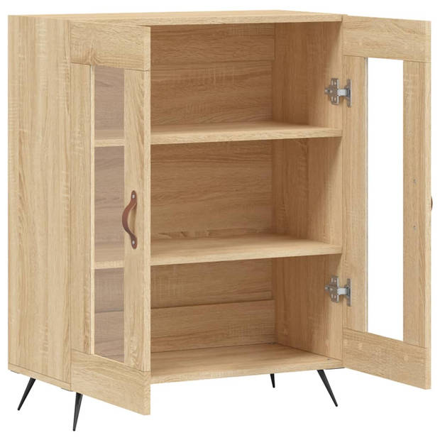 vidaXL Dressoir 69,5x34x90 cm bewerkt hout sonoma eikenkleurig